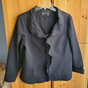 Lafayette 148 New York Women's Black Textured Jacket size 14